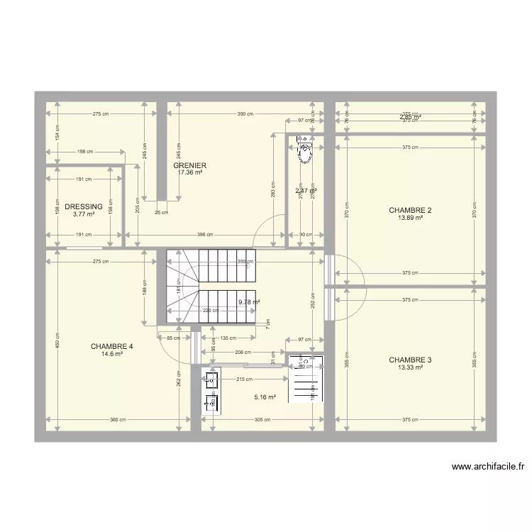 castelly &eacute;tage MODIFI&Eacute;. Plan de 