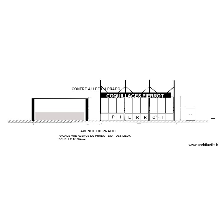 FACADE VUE AV DU PRADO ETAT DES LIEUX. Plan de 0 pièce et 0 m2