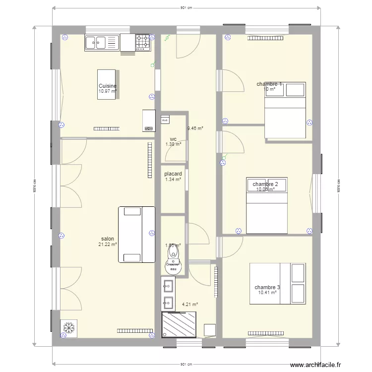 appart arlac xuxen elsa . Plan de 
