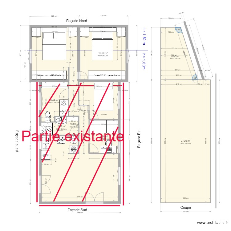 Chalet 34 3 projet v6. Plan de 7 pièces et 95 m2