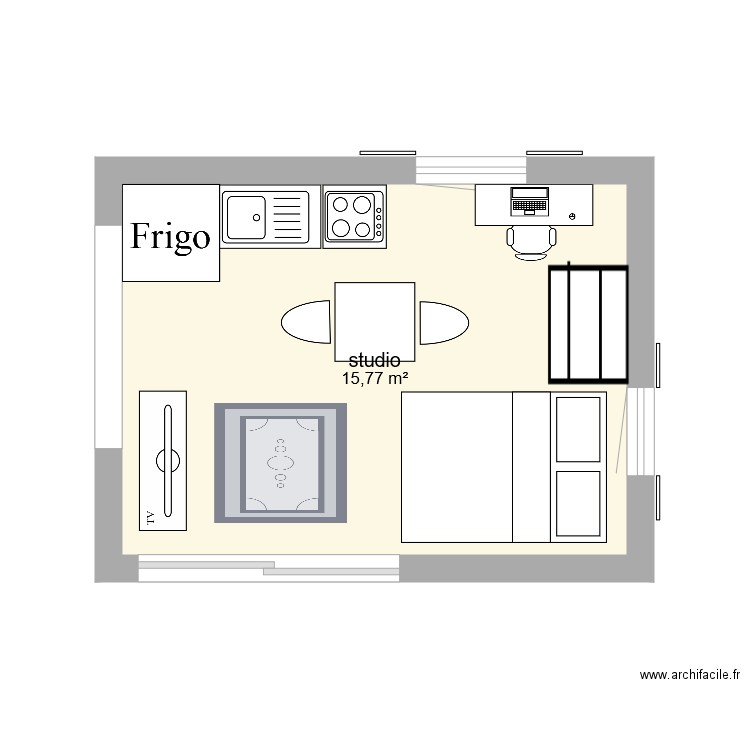 Marceau Studio 1. Plan de 0 pièce et 0 m2