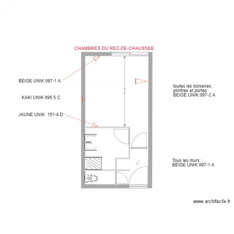 PEINTURES CHAMBRE TEMOIN 125. Plan de 0 pièce et 0 m2