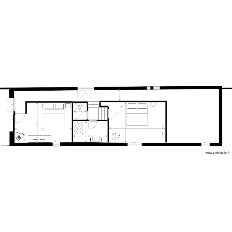 Am&eacute;nagement Grange 2 Montoison 4. Plan de 