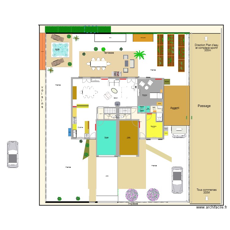 7 et 8 Rch Après avec Jardin. Plan de 0 pièce et 0 m2