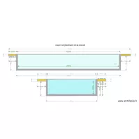 COUPE LONGITUDINALE TERRAIN PROJET PISCINE