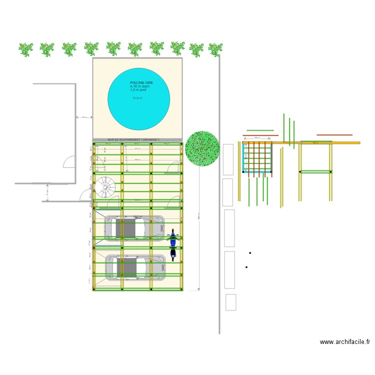 TERRASSE GARAGE NEUVILLER. Plan de 0 pièce et 0 m2