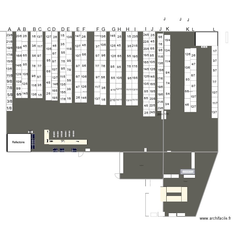 Entrepôt vue de haut COCO. Plan de 0 pièce et 0 m2