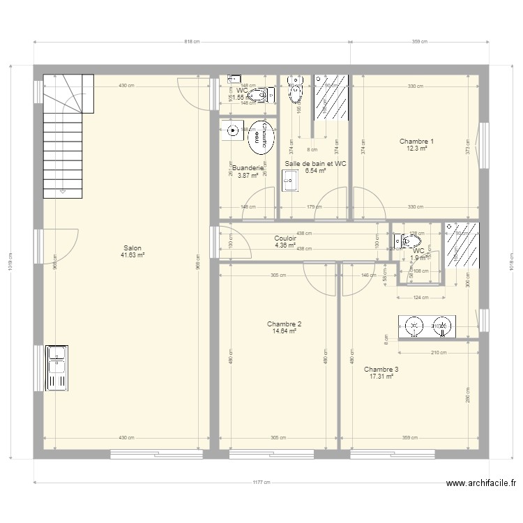 Steve 105m Maison non meublée 2020. Plan de 0 pièce et 0 m2