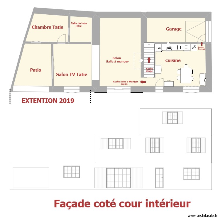 maison Tatie . Plan de 10 pièces et 228 m2