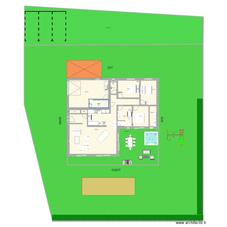 Maison officielle 2. Plan de 17 pièces et 1173 m2