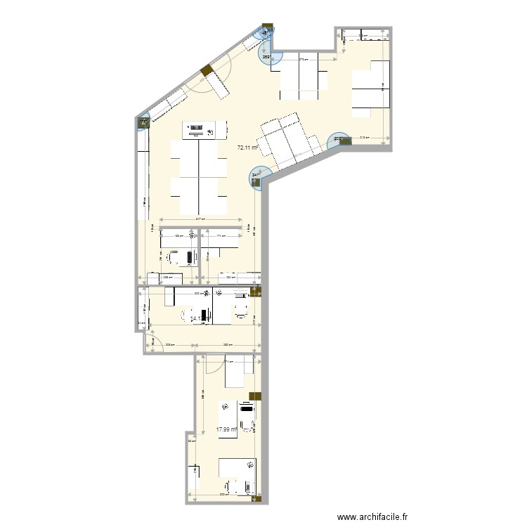 Projet1 Open Space Commerciaux. Plan de 0 pièce et 0 m2