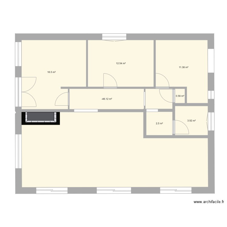 Maison Cornier RDC. Plan de 0 pièce et 0 m2