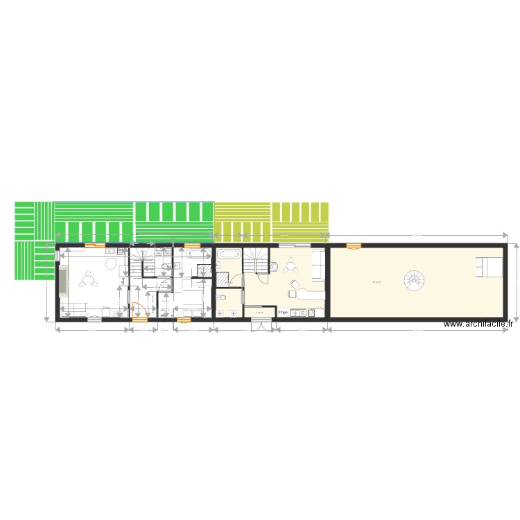 projet parisot maison bleue rdc 28 oct rdc projet 1. Plan de 3 pièces et 95 m2