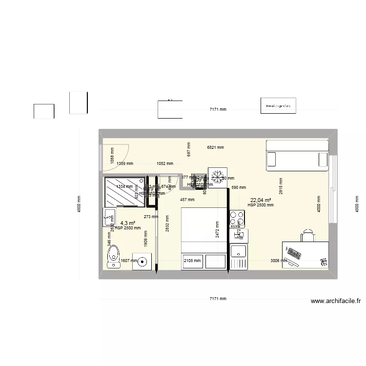 25 Parmentier. Plan de 