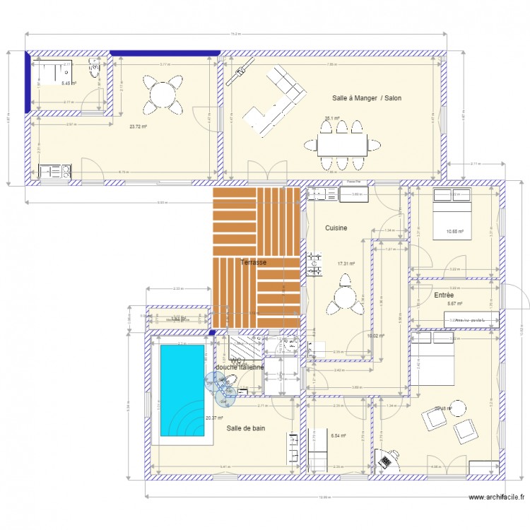 Cabinet modifié maison 3. Plan de 0 pièce et 0 m2