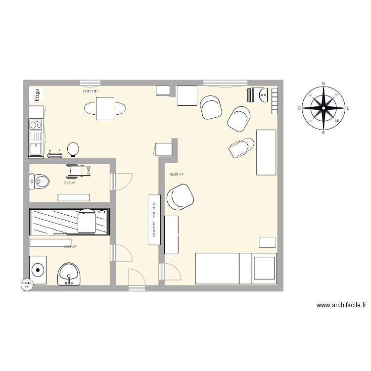 meg. Plan de 0 pièce et 0 m2