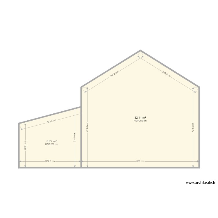 PRAGOUT FACADE. Plan de 2 pièces et 41 m2