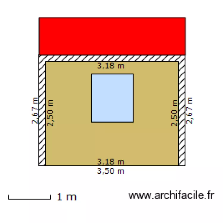 côté droit ABRI DE JARDIN. Plan de côté droit ABRI DE JARDIN. Plan de