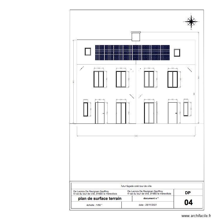 plan façade finale vue générale. Plan de 0 pièce et 0 m2