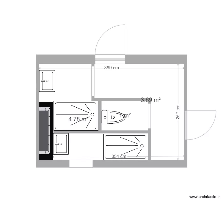 salle de bain. Plan de salle de bain. Plan de