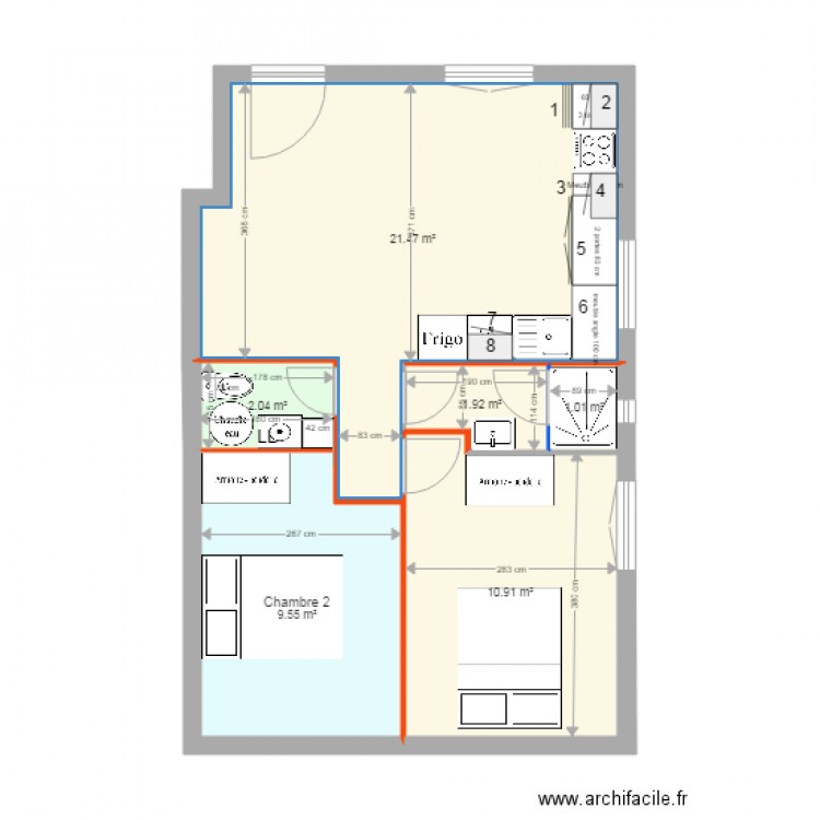 AptSoleMioV15Porte70Penderie. Plan de 0 pièce et 0 m2