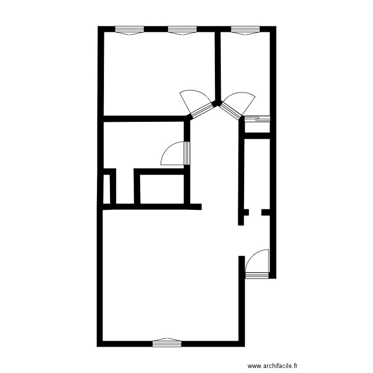 KASTENAS 2 ème gauche. Plan de 7 pièces et 54 m2