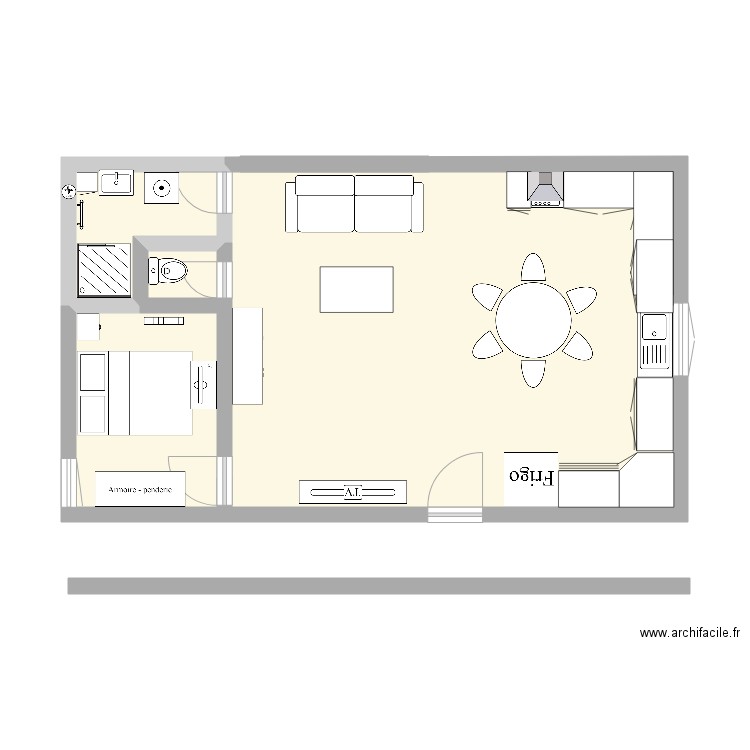 APPARTEMENT T2 RDC. Plan de 0 pièce et 0 m2