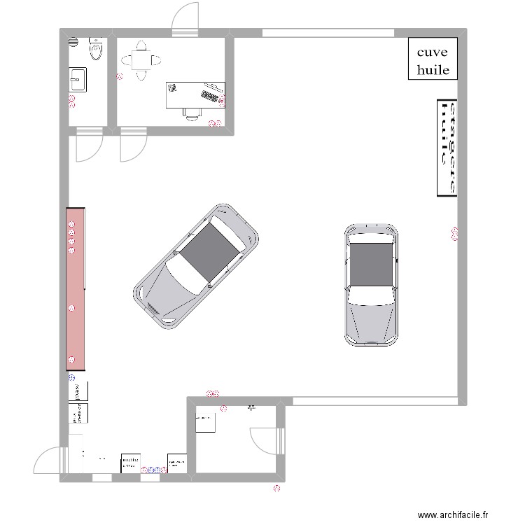 garage. Plan de 3 pièces et 139 m2