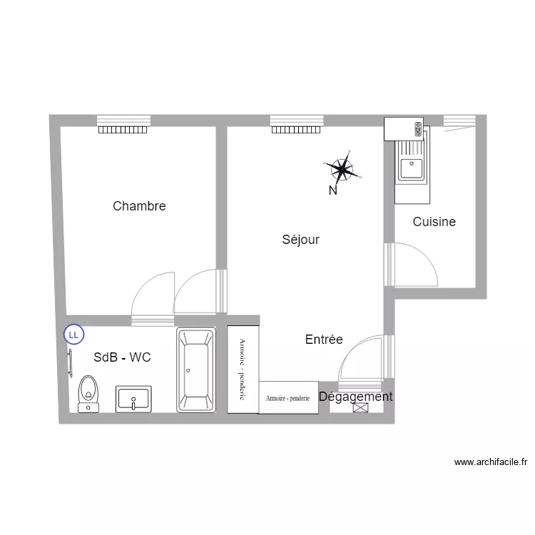 90 JJaures lot 21 DG. Plan de 