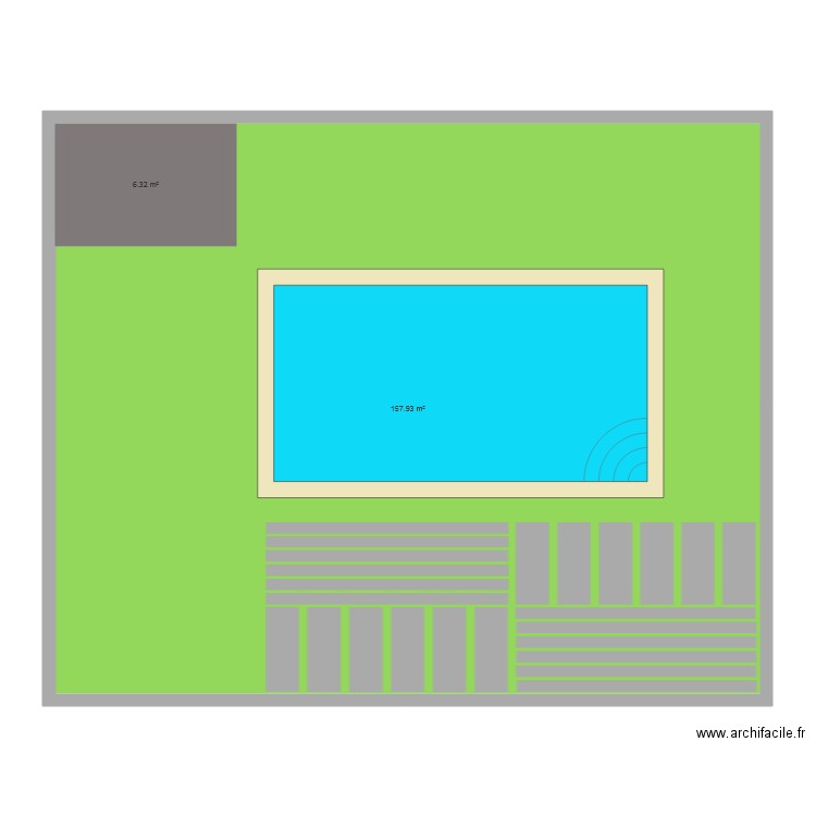 plan piscine amandine. Plan de 0 pièce et 0 m2