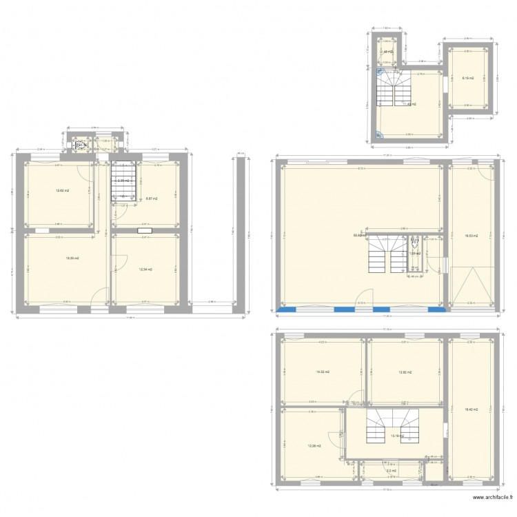 Maison 1. Plan de 0 pièce et 0 m2