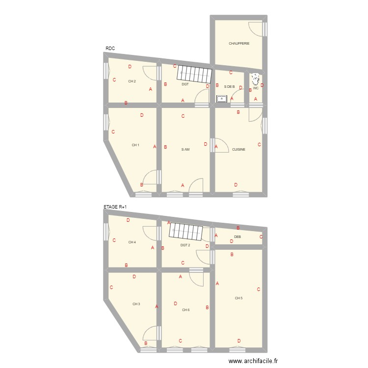 CASTILLE ST SUL. Plan de 14 pièces et 115 m2