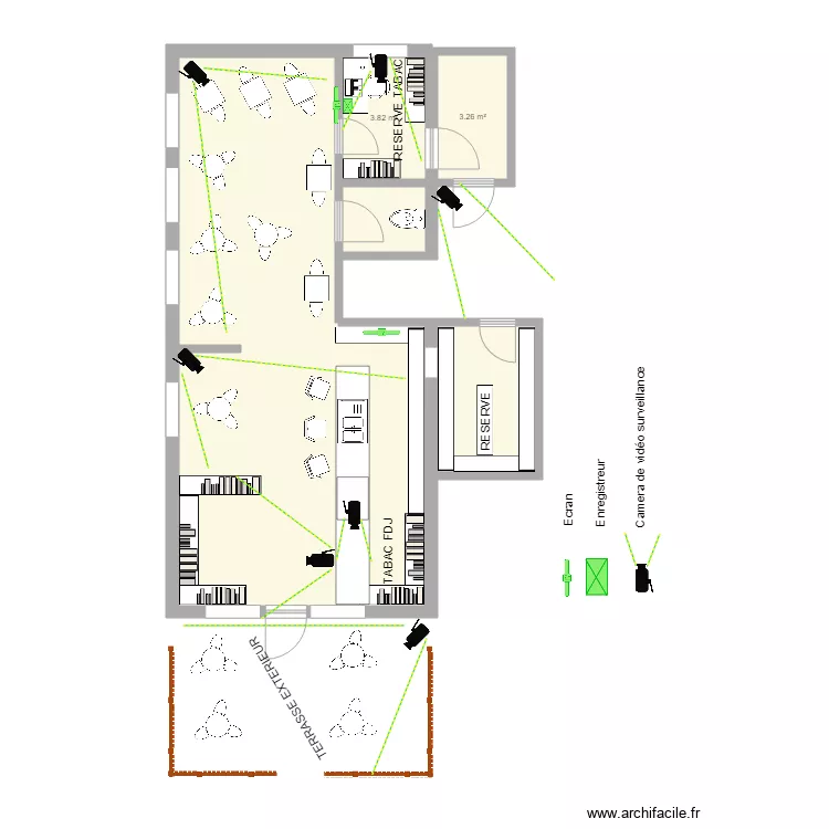 video TAbac CAFE DES SPORT. Plan de 