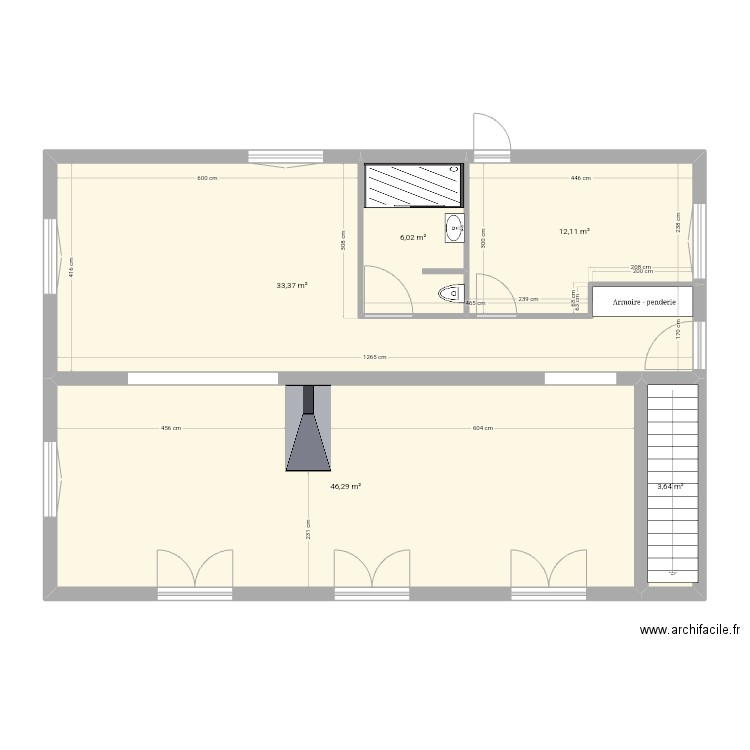 projet oissel rdc. Plan de 5 pièces et 101 m2