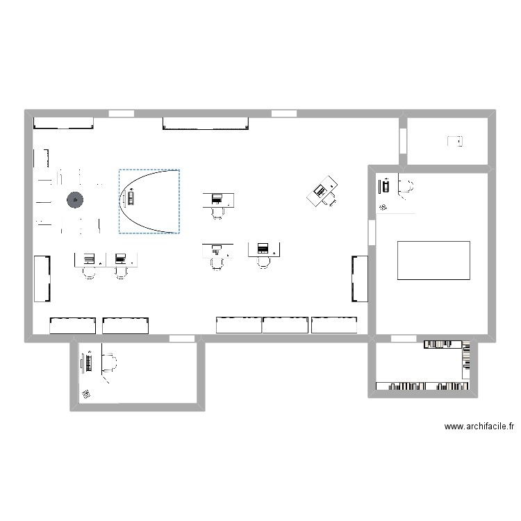 MAG. Plan de 5 pièces et 132 m2