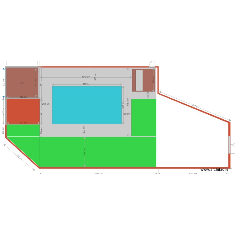 plan tour piscine dallage ancien . Plan de 0 pièce et 0 m2