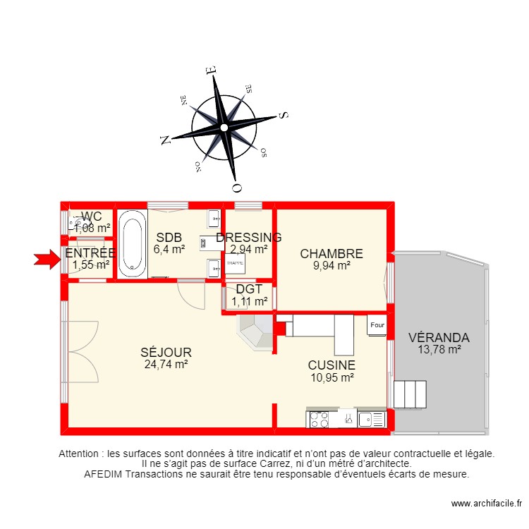 BI 13339 - . Plan de 17 pièces et 174 m2