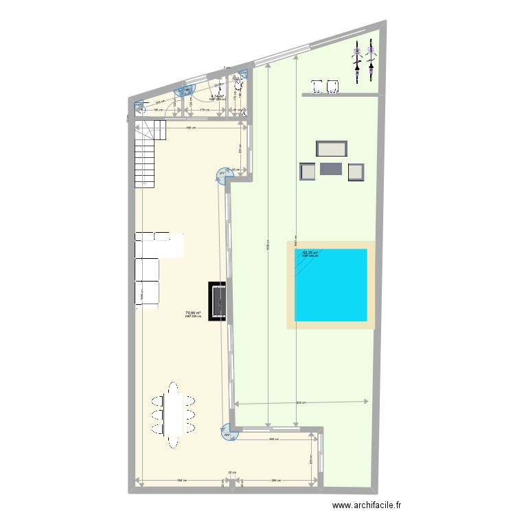 Maison Mathou val 2. Plan de 3 pièces et 169 m2