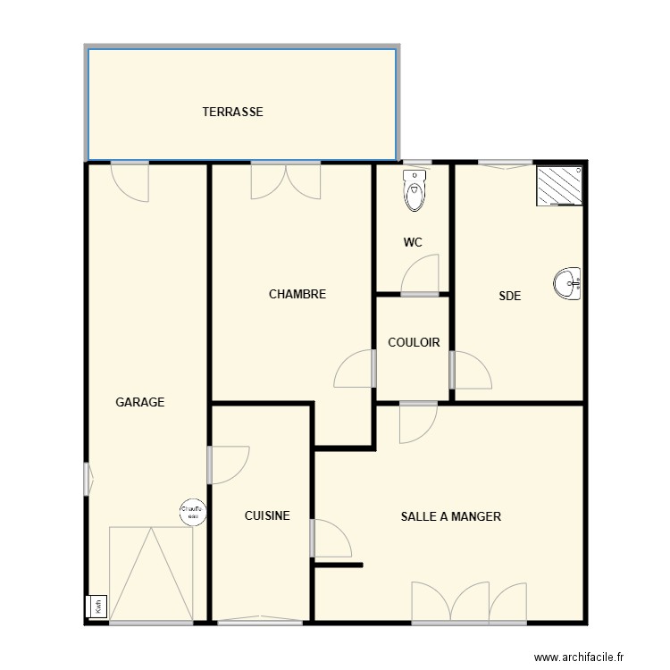 BUREAU. Plan de 8 pièces et 115 m2