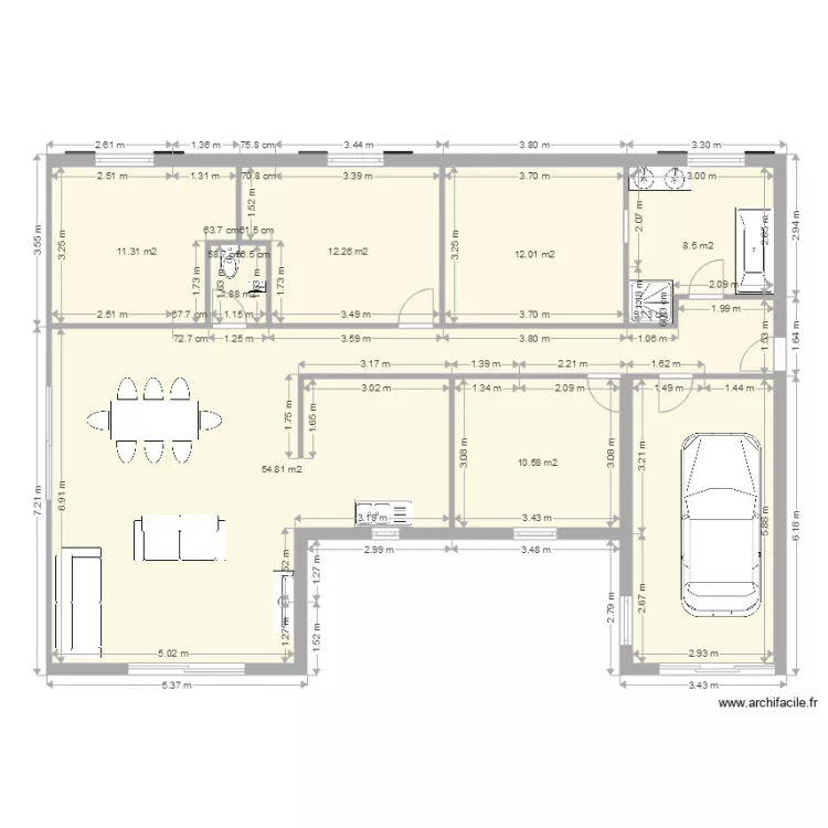 Maison des beaufs Upie Mieux. Plan de 
