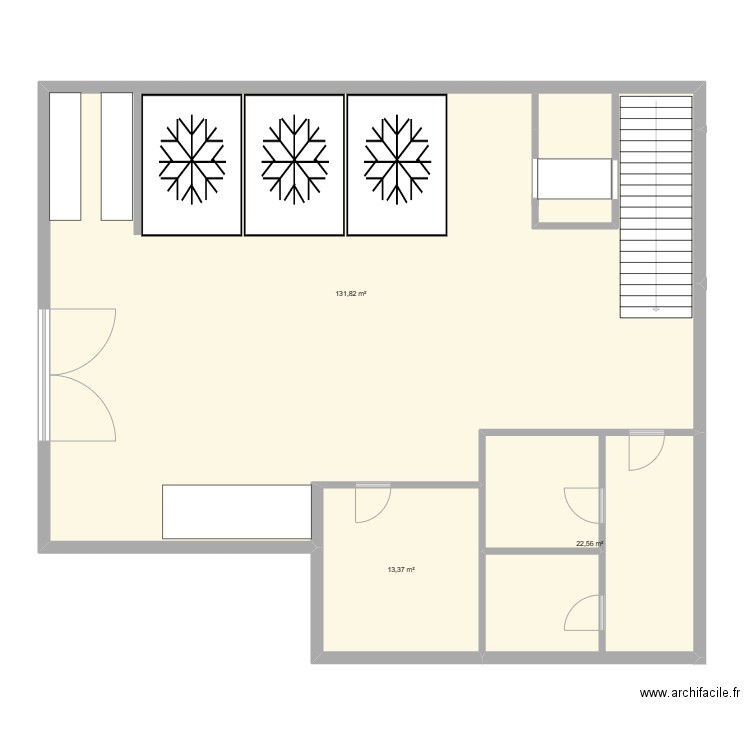 cuisine centrale. Plan de 0 pièce et 0 m2