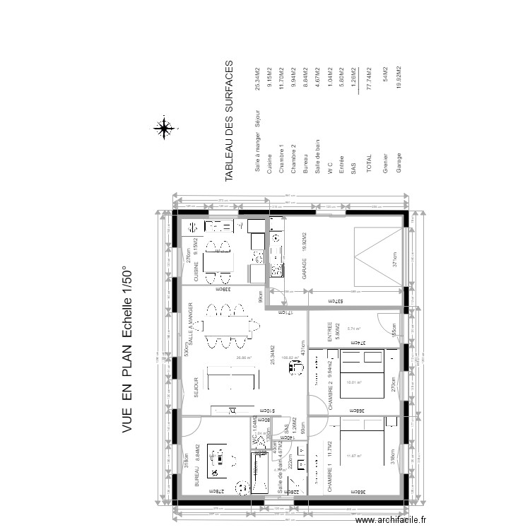 PLAN Permis 1BIS. Plan de 0 pièce et 0 m2