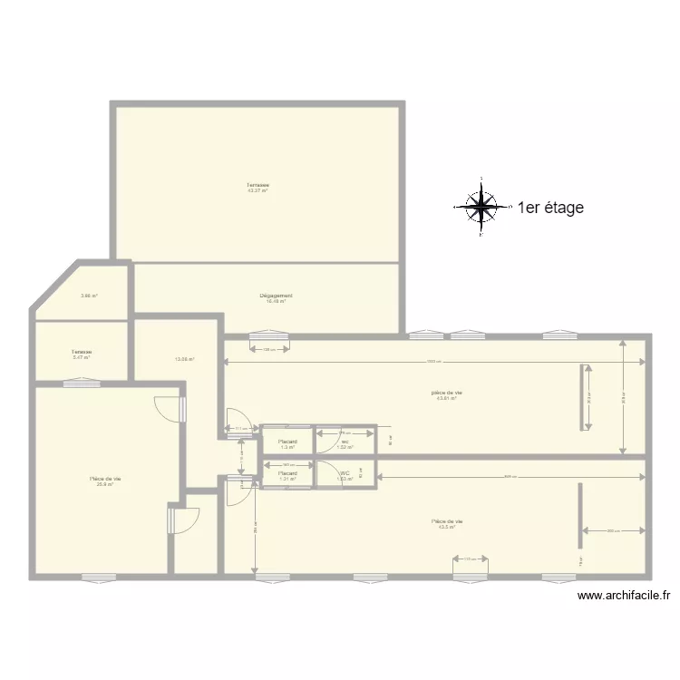 plan 1er étage complet. Plan de plan 1er étage complet. Plan de
