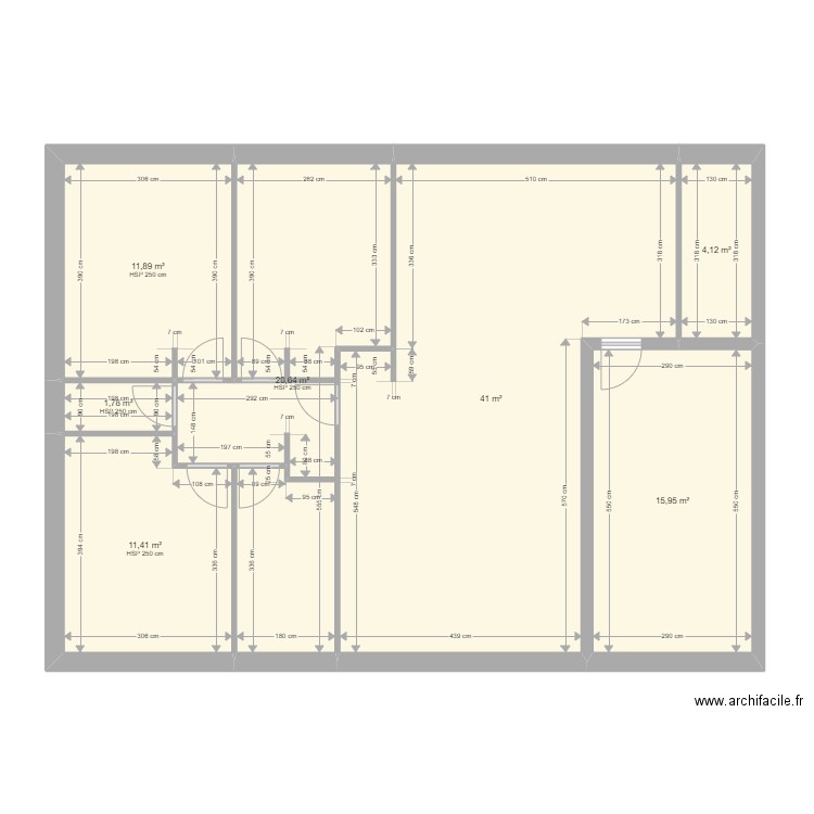 extension 4m. Plan de 7 pièces et 107 m2