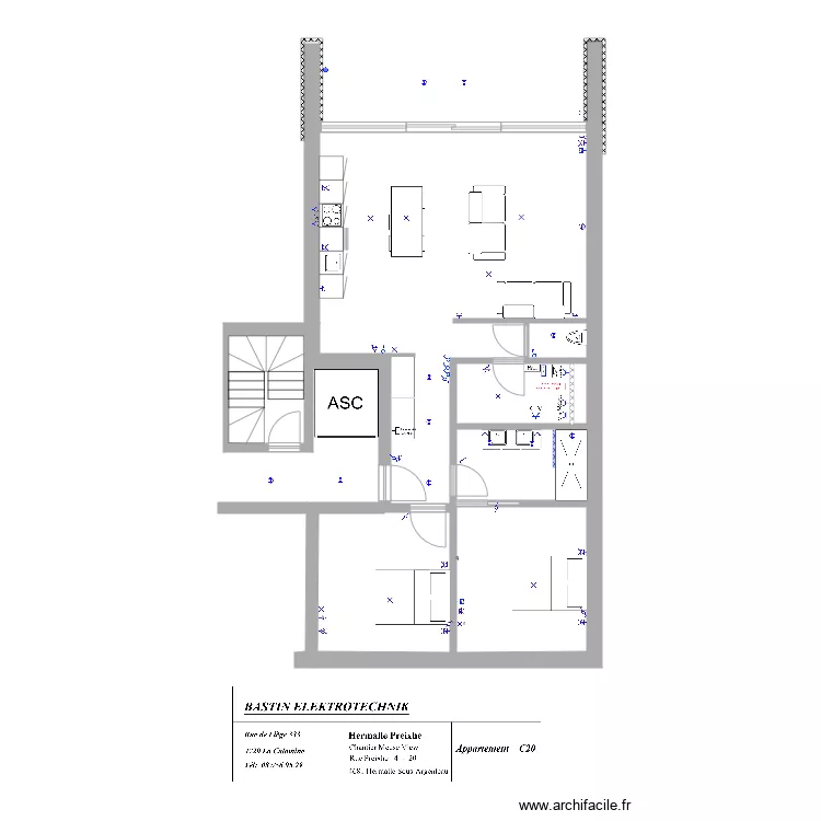 Appartement Meuse View appartement C 20. Plan de 