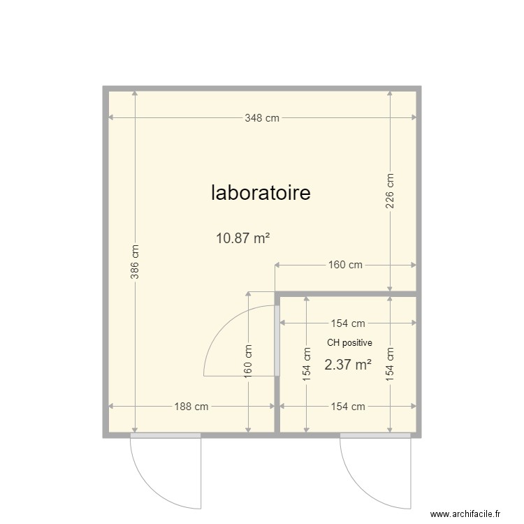 labo dours. Plan de 0 pièce et 0 m2