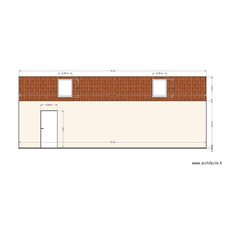 PLAN FACADE SUD 2. Plan de 0 pièce et 0 m2