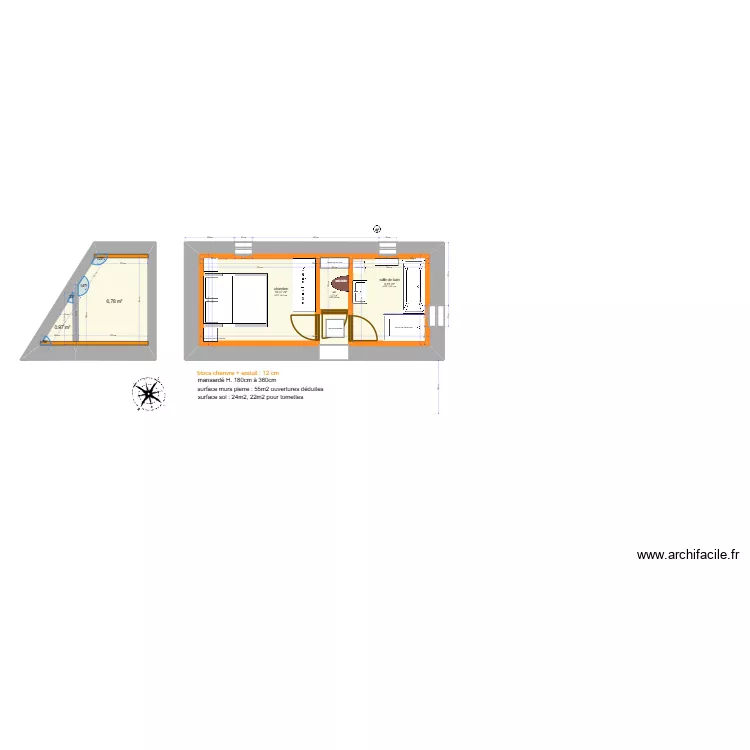 plan maison, RDC 2.2. Plan de 