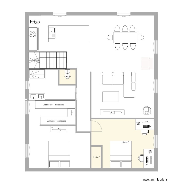 étage 1. Plan de 0 pièce et 0 m2