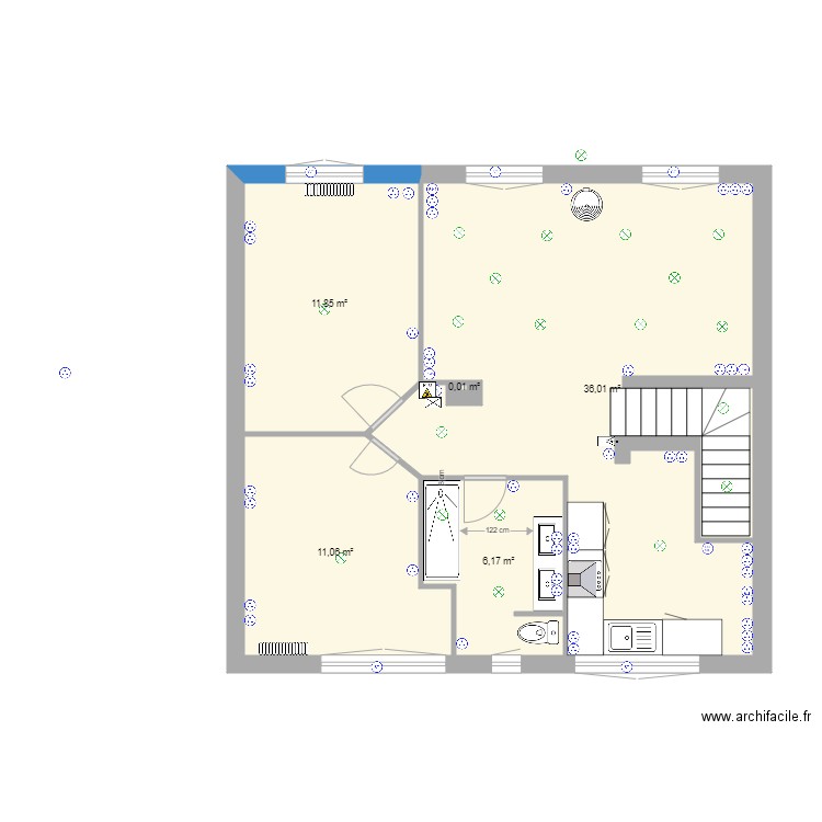 maison maxence. Plan de 5 pièces et 65 m2